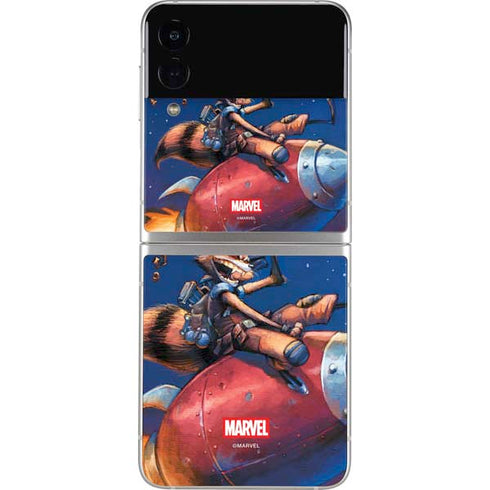 Marvel Rocket Raccoon Rocket Ride Galaxy Z Flip3 5G Skin